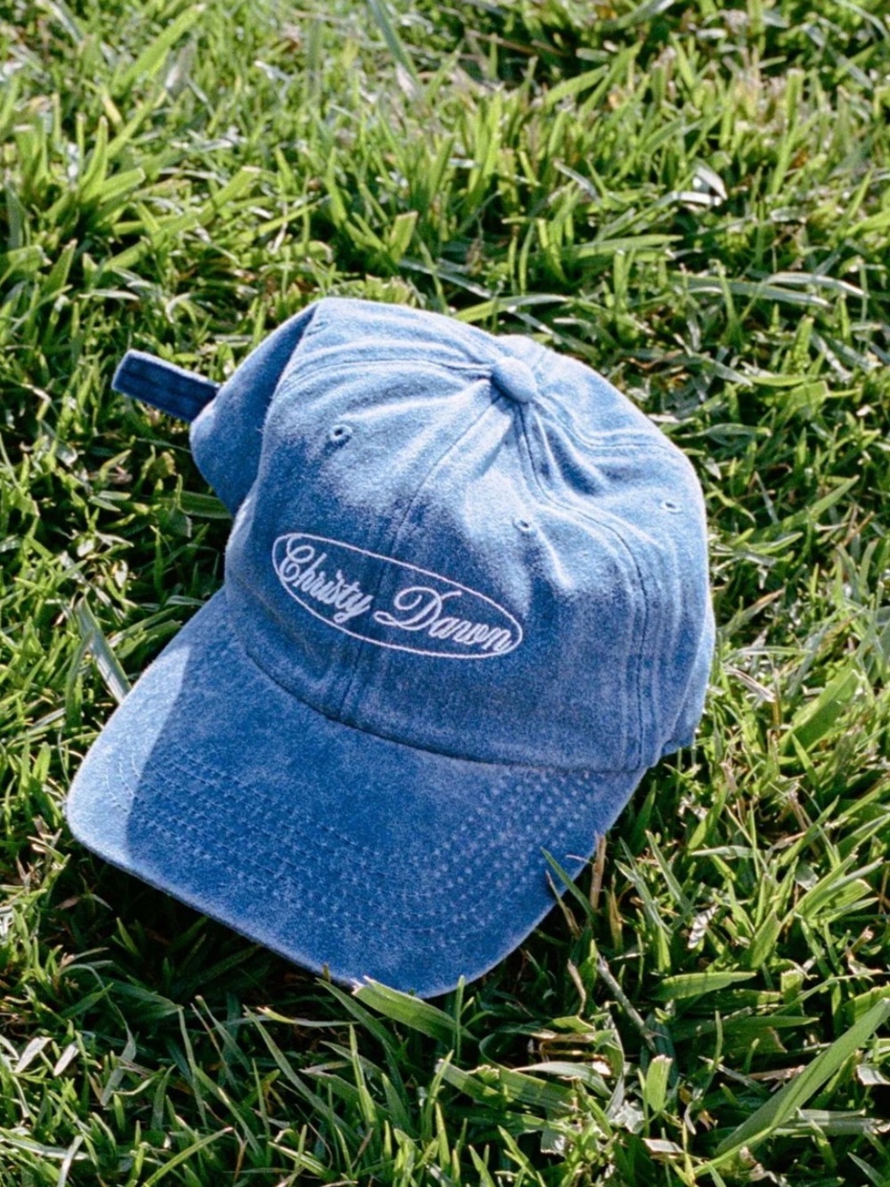 Christy Baseball hat in washed denim